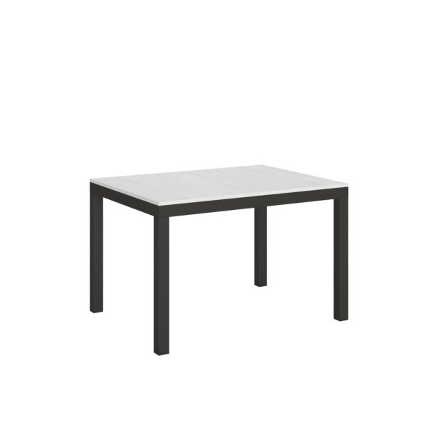 Tavolo allungabile 120/380x90 cm Everyday Evolution bianco frassino telaio e gambe antracite