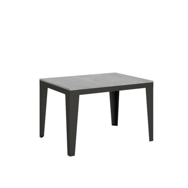Tavolo allungabile 120/380x90 cm Flame Evolution cemento telaio e gambe antracite