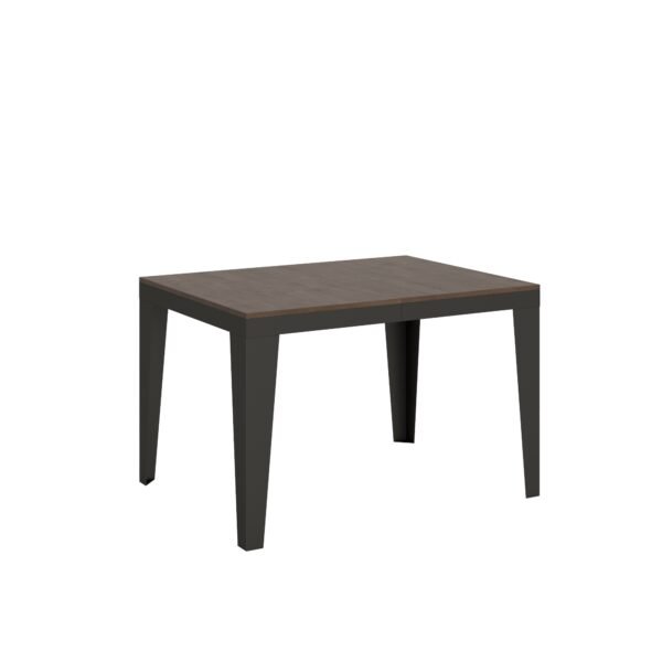 Tavolo allungabile 120/380x90 cm Flame Evolution noce telaio e gambe antracite