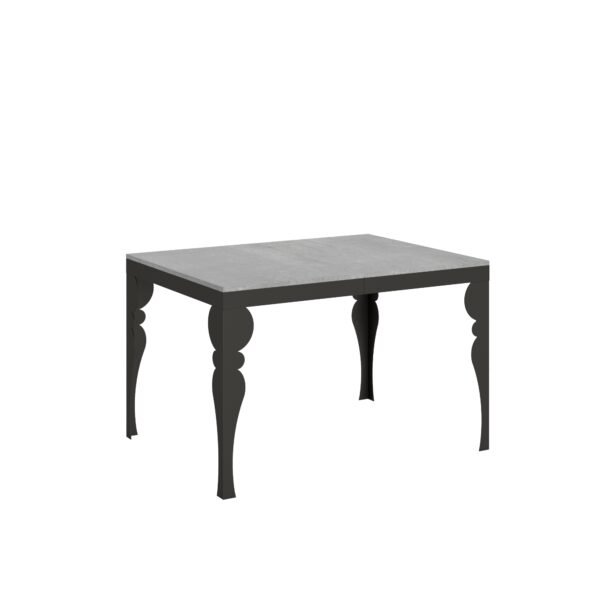 Tavolo allungabile 120/380x90 cm Paxon Evolution cemento telaio e gambe antracite