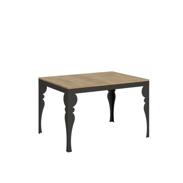 Tavolo allungabile 120/380x90 cm Paxon Evolution quercia natura telaio e gambe antracite