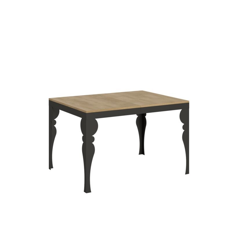 Tavolo allungabile 120/380x90 cm Paxon Evolution quercia natura telaio e gambe antracite