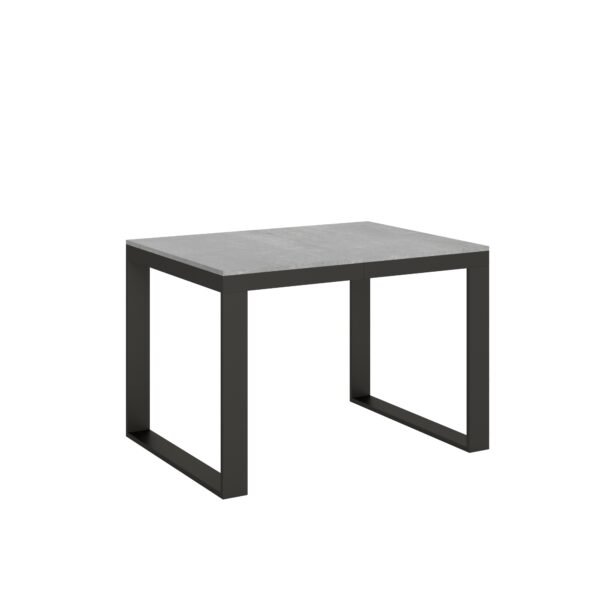 Tavolo allungabile 120/380x90 cm Tecno Evolution cemento telaio e gambe antracite