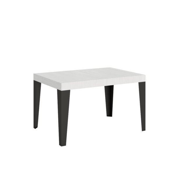 Tavolo allungabile 140/400x90 cm Flame bianco frassino gambe antracite