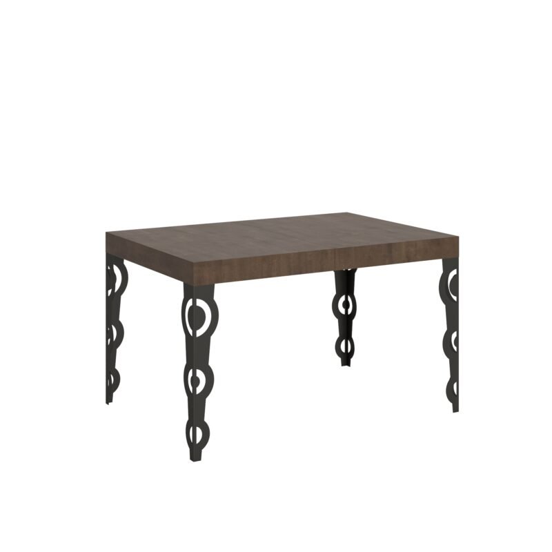 Tavolo allungabile 120/380x90 cm Karamay noce gambe antracite