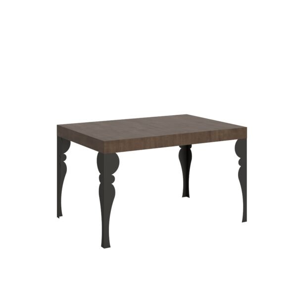 Tavolo allungabile 120/380x90 cm Paxon noce gambe antracite