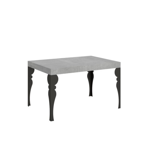 Tavolo allungabile 140/244x90 cm Paxon cemento gambe antracite