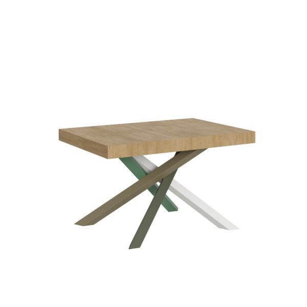 Tavolo allungabile 140/244x90 cm Volantis quercia natura gambe multicolore 4/A
