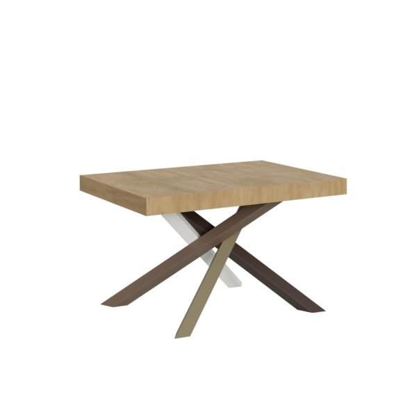 Tavolo allungabile 140/244x90 cm Volantis quercia natura gambe multicolore 4/C