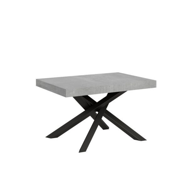 Tavolo allungabile 140/400x90 cm Volantis cemento gambe antracite