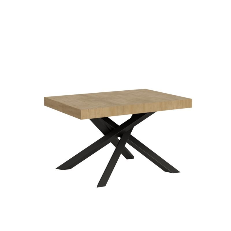 Tavolo allungabile 140/244x90 cm Volantis quercia natura gambe antracite
