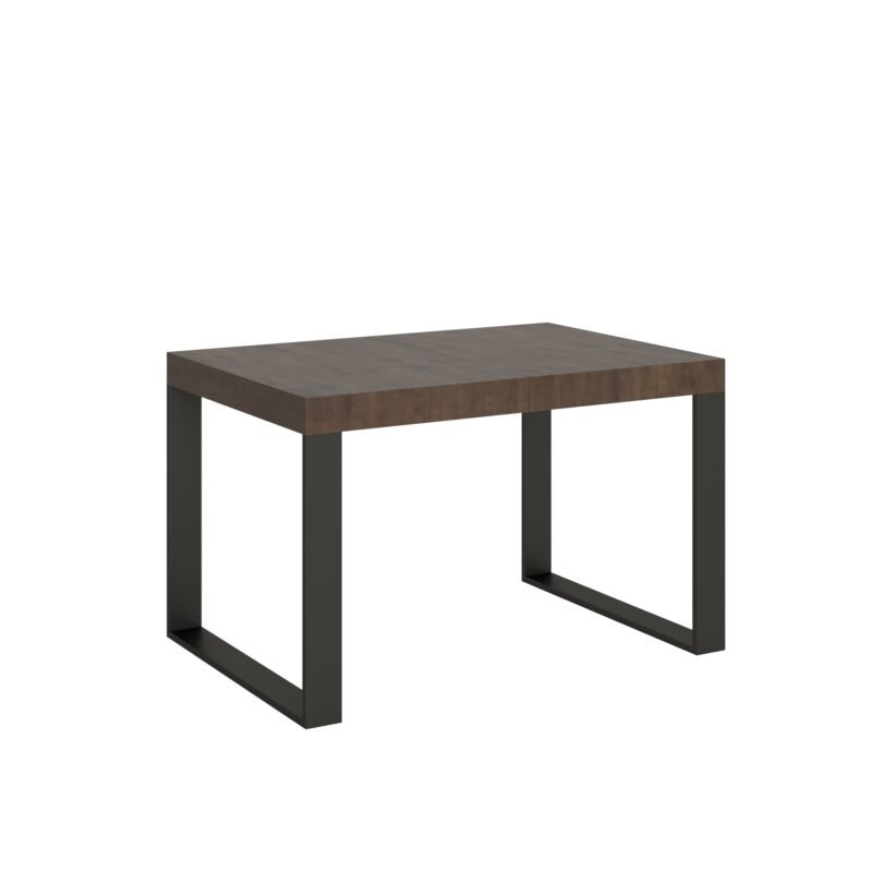Tavolo allungabile 120/380x90 cm Tecno noce gambe antracite