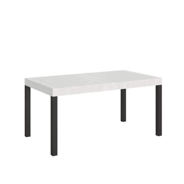 Tavolo allungabile 160/264x90 cm Everyday bianco frassino gambe antracite