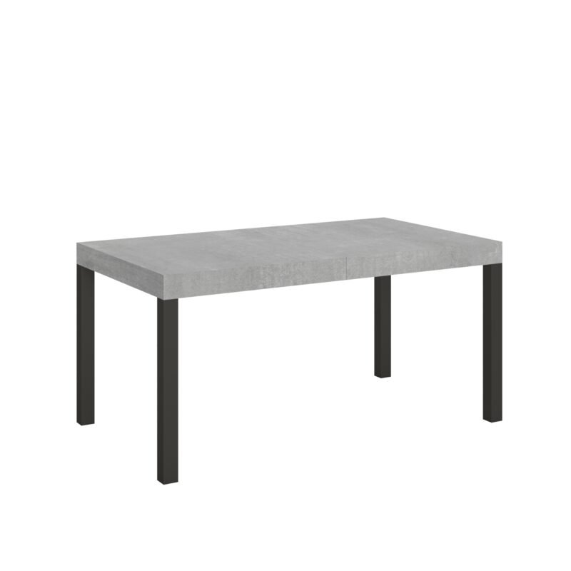 Tavolo allungabile 160/264x90 cm Everyday cemento gambe antracite