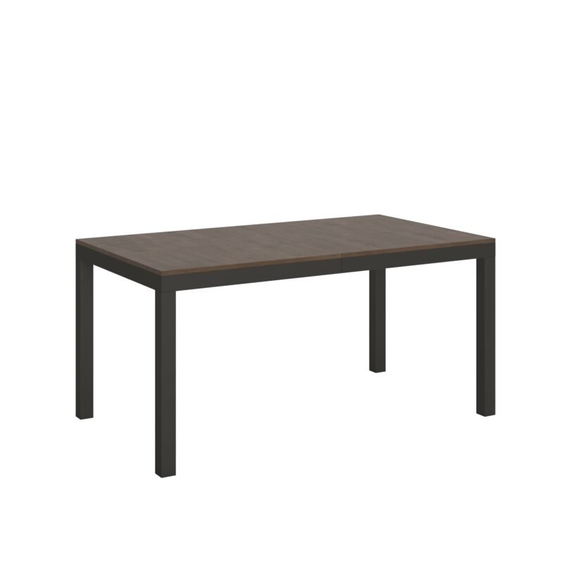 Tavolo allungabile 160/264x90 cm Everyday Evolution noce telaio e gambe antracite