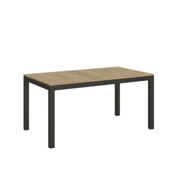 Tavolo allungabile 160/264x90 cm Everyday Evolution quercia natura telaio e gambe antracite