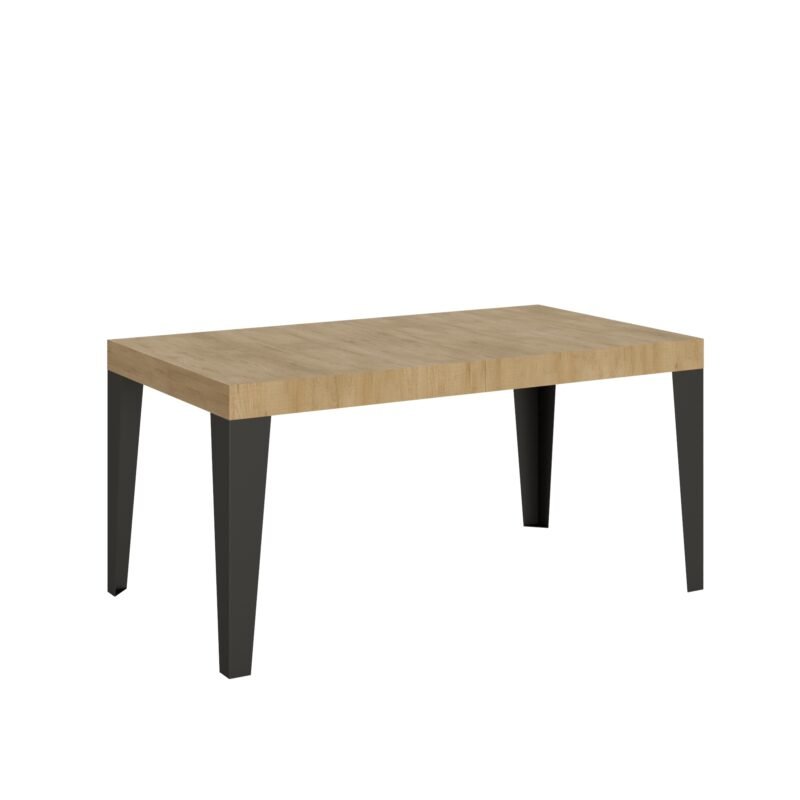Tavolo allungabile 160/420x90 cm Flame quercia natura gambe antracite