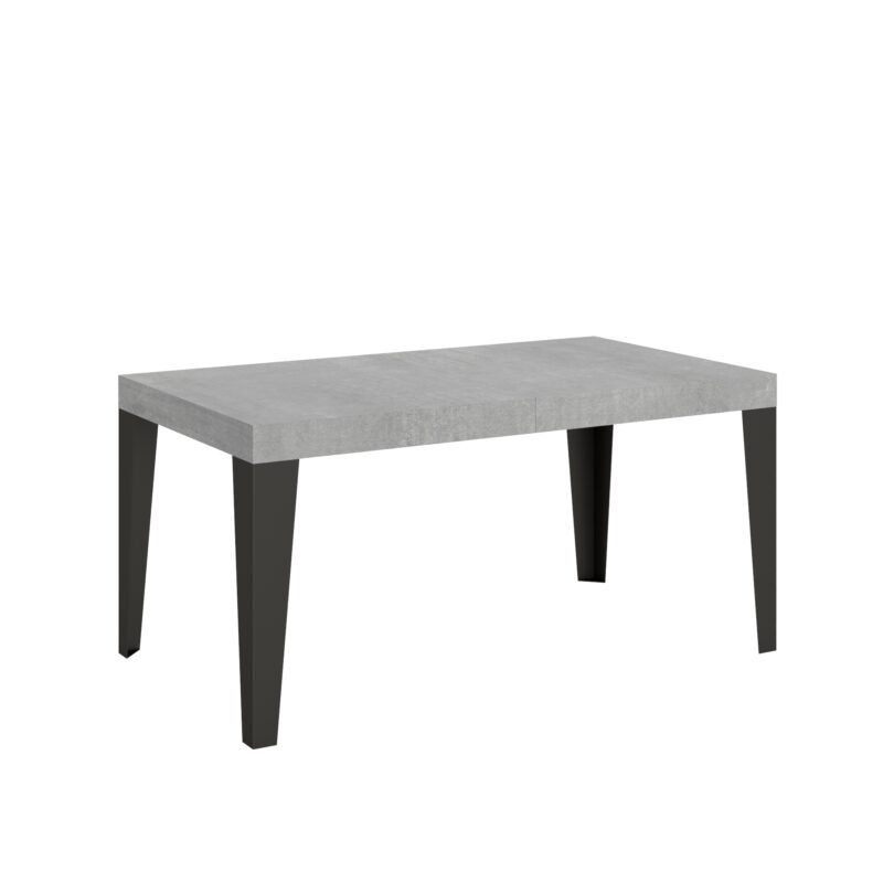 Tavolo allungabile 160/244x80 cm Flame cemento gambe antracite