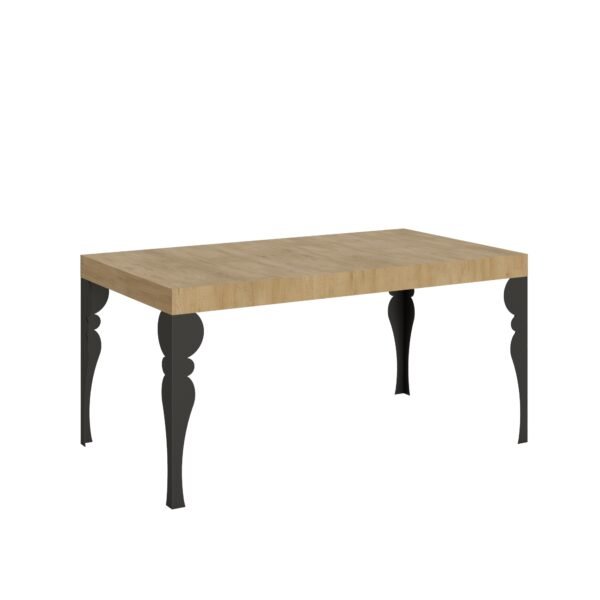 Tavolo allungabile 160/420x90 cm Paxon quercia natura gambe antracite