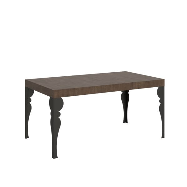 Tavolo allungabile 160/264x90 cm Paxon noce gambe antracite
