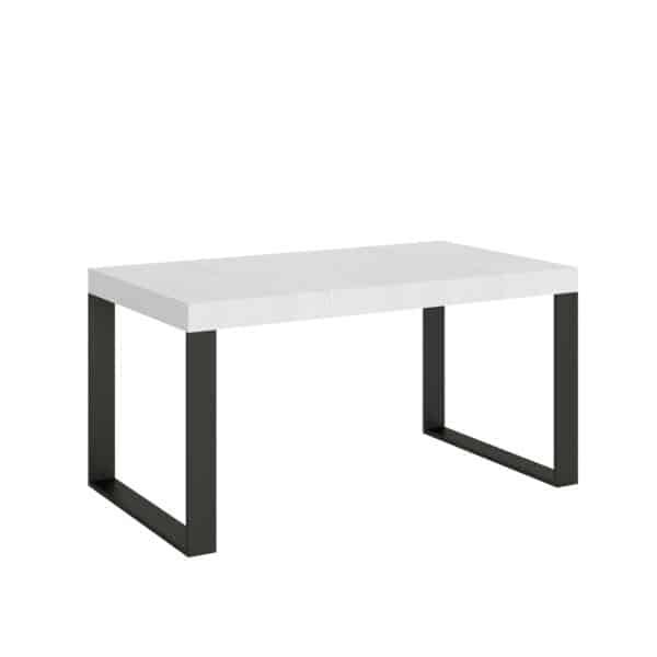 Tavolo allungabile 160/264x90 cm Tecno bianco frassino gambe antracite