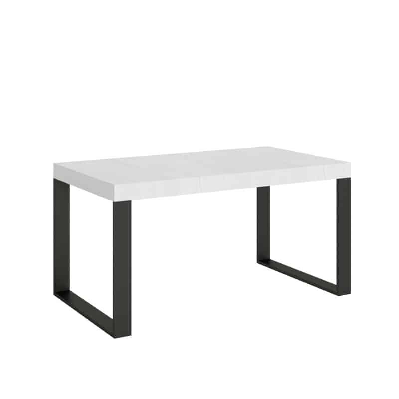 Tavolo allungabile 160/264x90 cm Tecno bianco frassino gambe antracite