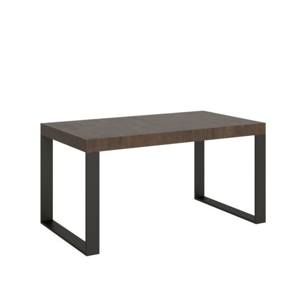 Tavolo allungabile 160/264x90 cm Tecno noce gambe antracite