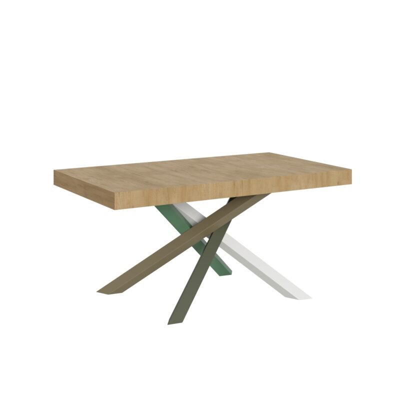 Tavolo allungabile 160/420x90 cm Volantis quercia natura gambe multicolore 4/A