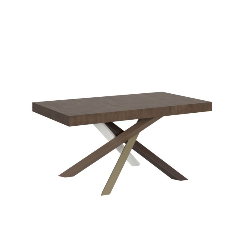 Tavolo allungabile 160/420x90 cm Volantis noce gambe multicolore 4/C