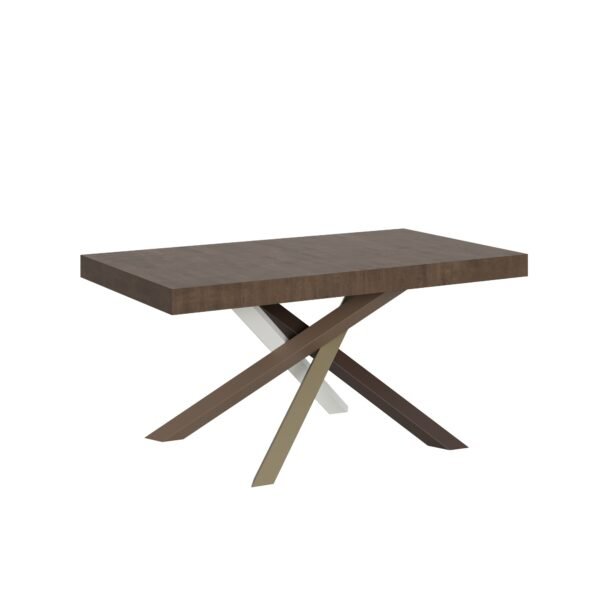 Tavolo allungabile 160/264x90 cm Volantis noce gambe multicolore 4/C