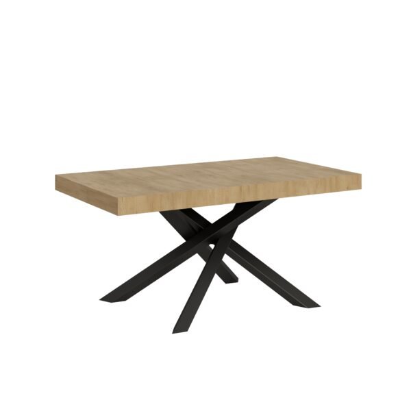 Tavolo allungabile 160/420x90 cm Volantis quercia natura gambe antracite