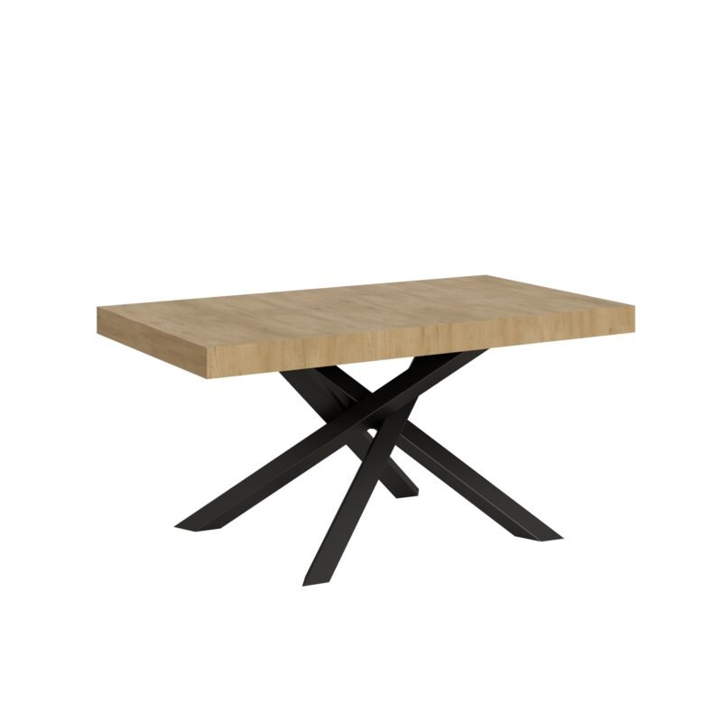Tavolo allungabile 160/420x90 cm Volantis quercia natura gambe antracite