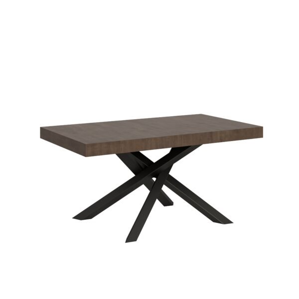 Tavolo allungabile 160/264x90 cm Volantis noce gambe antracite