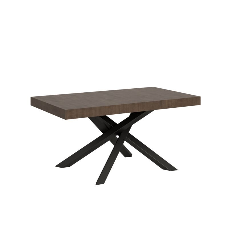 Tavolo allungabile 160/264x90 cm Volantis noce gambe antracite