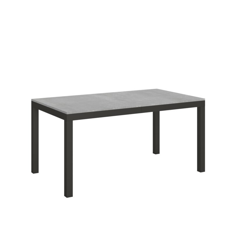 Tavolo allungabile 160/420x90 cm Everyday Evolution cemento telaio e gambe antracite