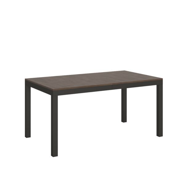 Tavolo allungabile 160/420x90 cm Everyday Evolution noce telaio e gambe antracite