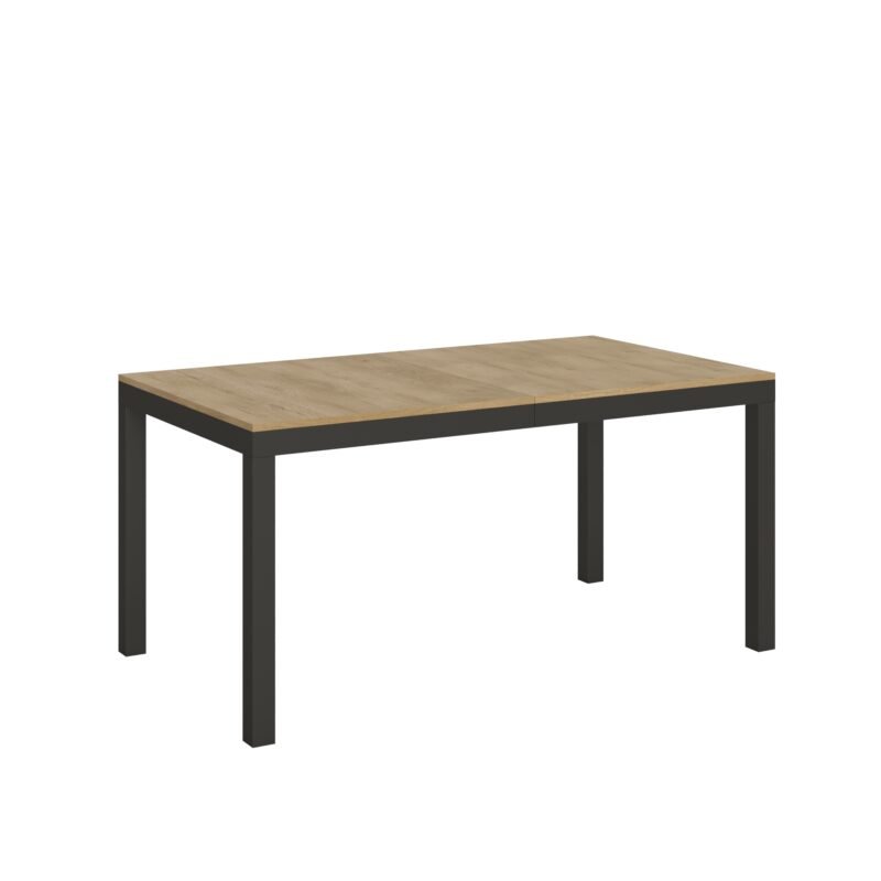 Tavolo allungabile 160/420x90 cm Everyday Evolution quercia natura telaio e gambe antracite