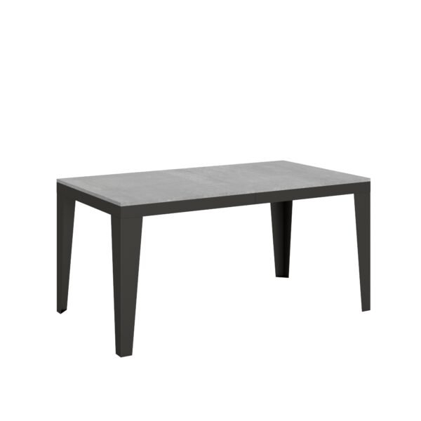 Tavolo allungabile 160/420x90 cm Flame Evolution cemento telaio e gambe antracite