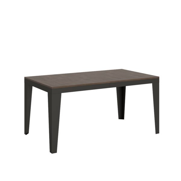Tavolo allungabile 160/420x90 cm Flame Evolution noce telaio e gambe antracite