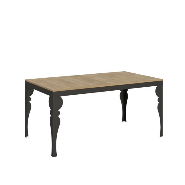 Tavolo allungabile 160/420x90 cm Paxon Evolution quercia natura telaio e gambe antracite