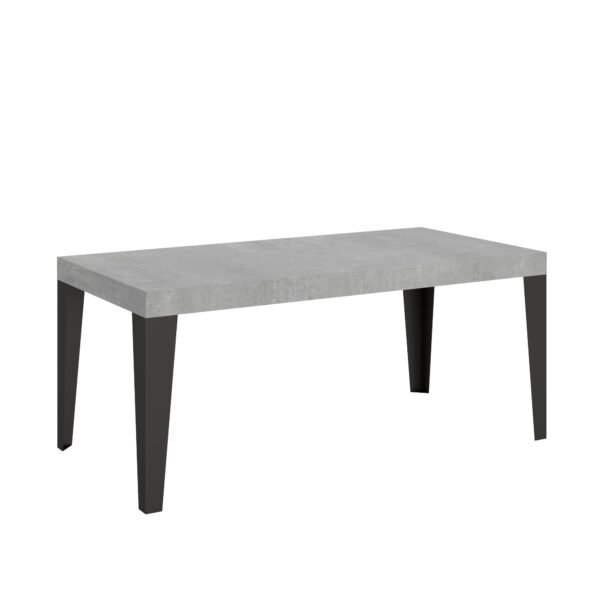 Tavolo allungabile 200/460x90 cm Flame cemento gambe antracite