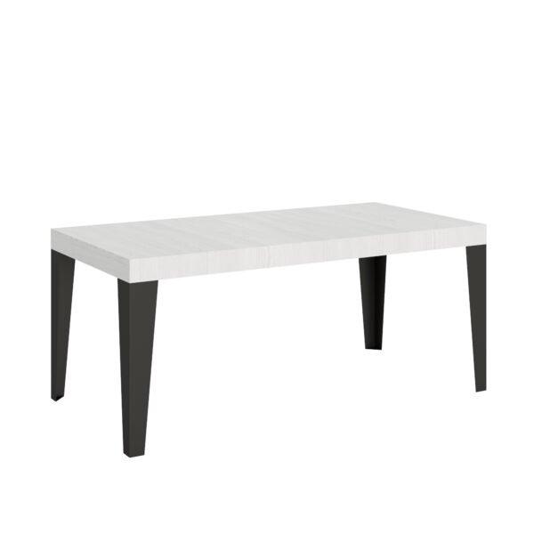 Tavolo allungabile 200/304x90 cm Flame bianco frassino gambe antracite