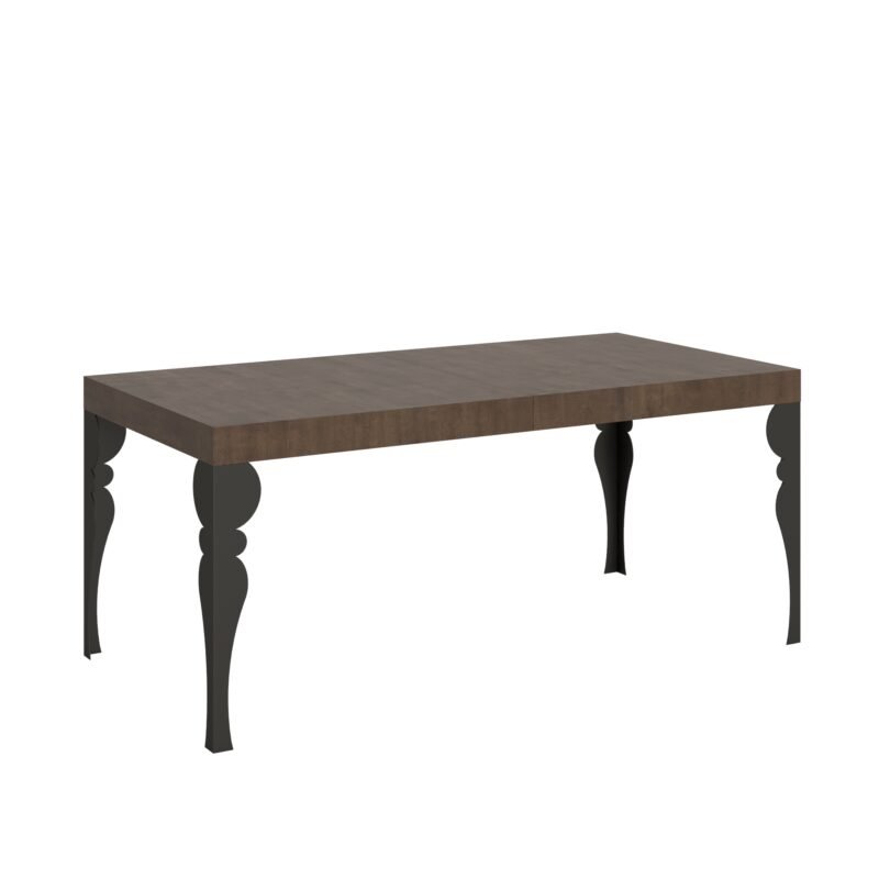 Tavolo allungabile 180/440x90 cm Paxon noce gambe antracite