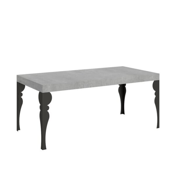 Tavolo allungabile 200/304x90 cm Paxon cemento gambe antracite