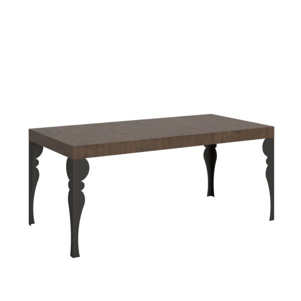 Tavolo allungabile 200/304x90 cm Paxon noce gambe antracite