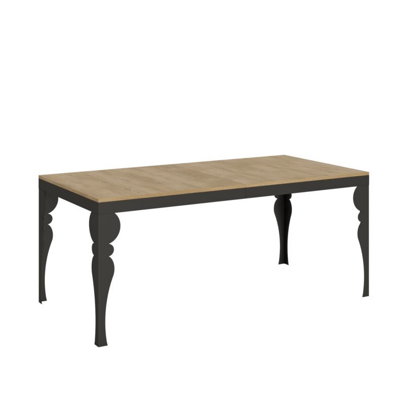 Tavolo allungabile 180/284x90 cm Paxon Evolution quercia natura telaio e gambe antracite