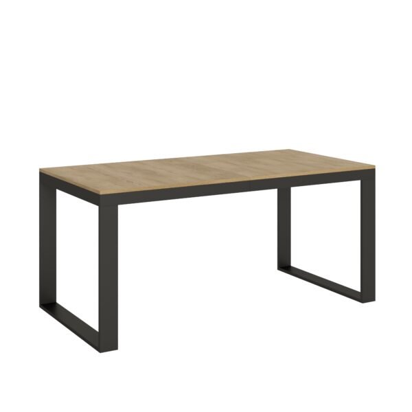 Tavolo allungabile 180/284x90 cm Tecno Evolution quercia natura telaio e gambe antracite