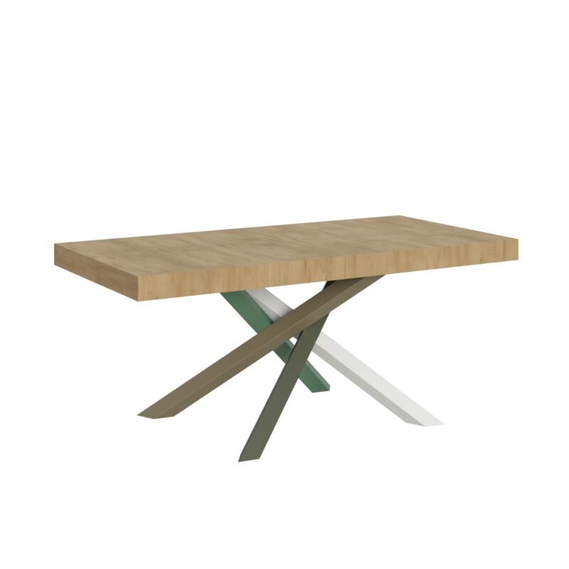 Tavolo allungabile 200/460x90 cm Volantis quercia natura gambe multicolore 4/A