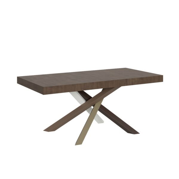 Tavolo allungabile 200/460x90 cm Volantis noce gambe multicolore 4/C