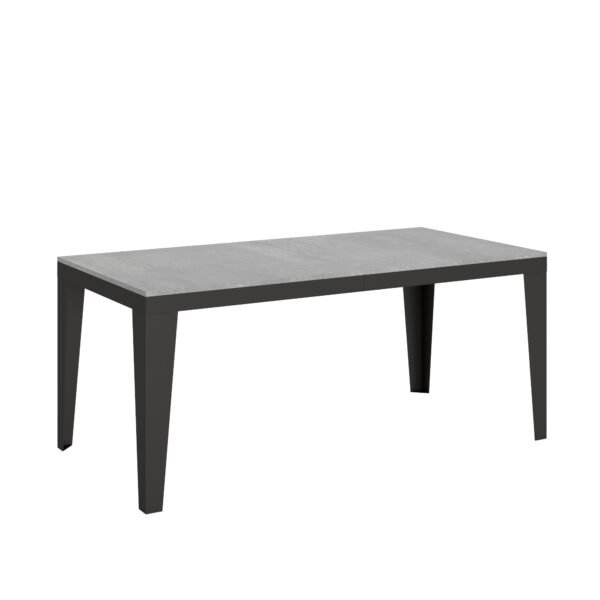 Tavolo allungabile 180/440x90 cm Flame Evolution cemento telaio e gambe antracite